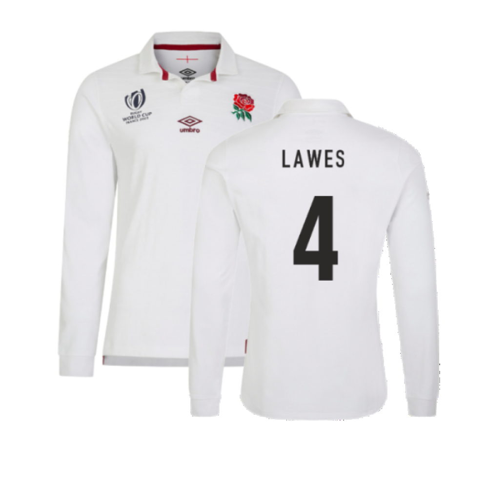 England 2023 RWC Home LS Classic Rugby Shirt (Lawes 4)