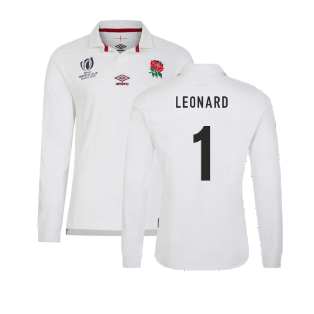 England 2023 RWC Home LS Classic Rugby Shirt (Leonard 1)