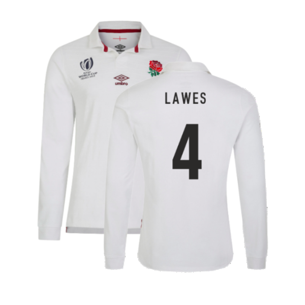 England RWC 2023 Home LS Classic Jersey (Kids) (Lawes 4)