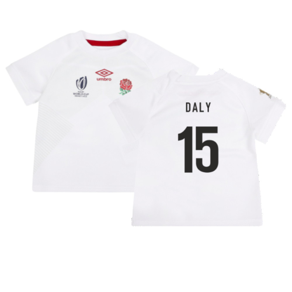 England RWC 2023 Home Replica Rugby Baby Kit (Daly 15)