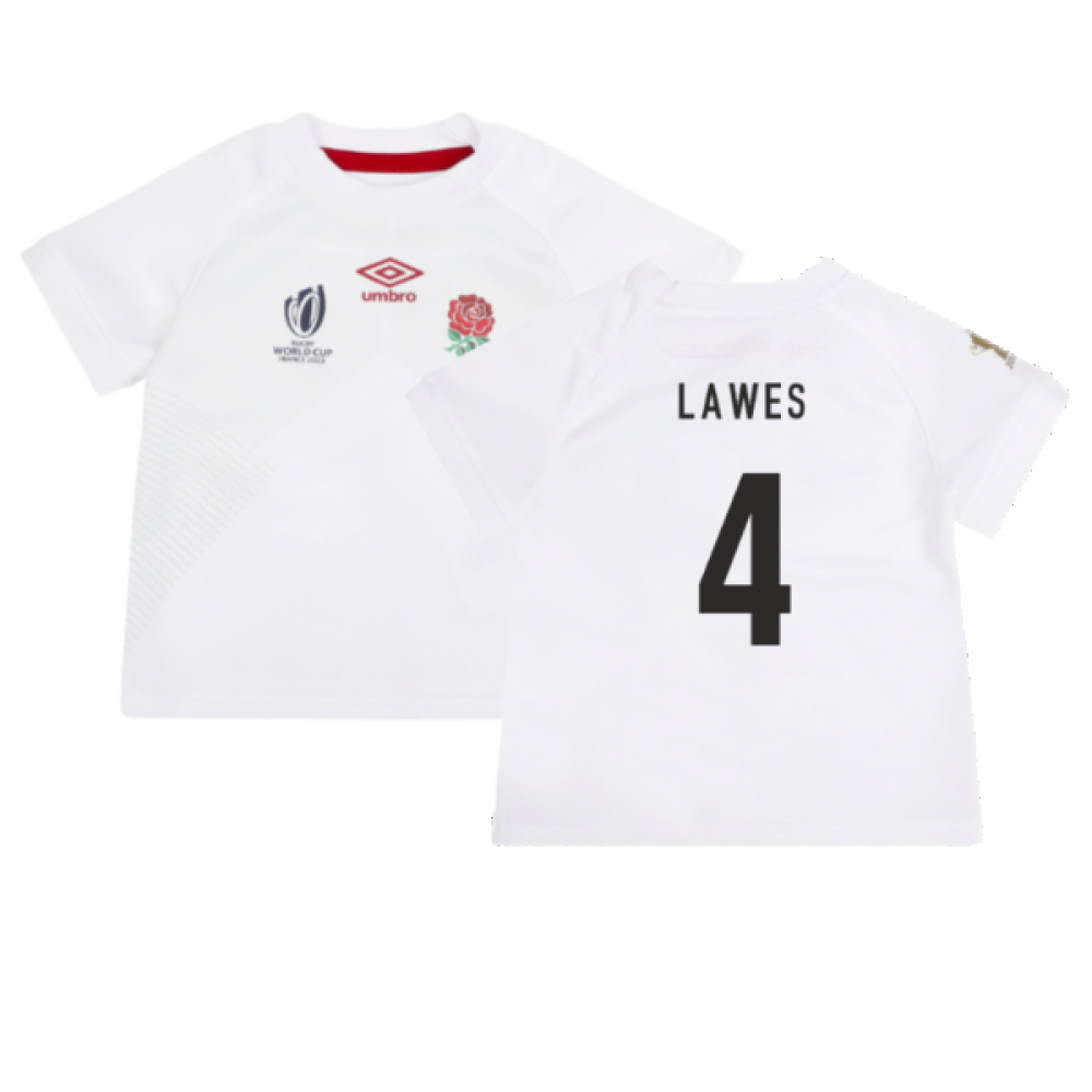 England RWC 2023 Home Replica Rugby Baby Kit (Lawes 4)