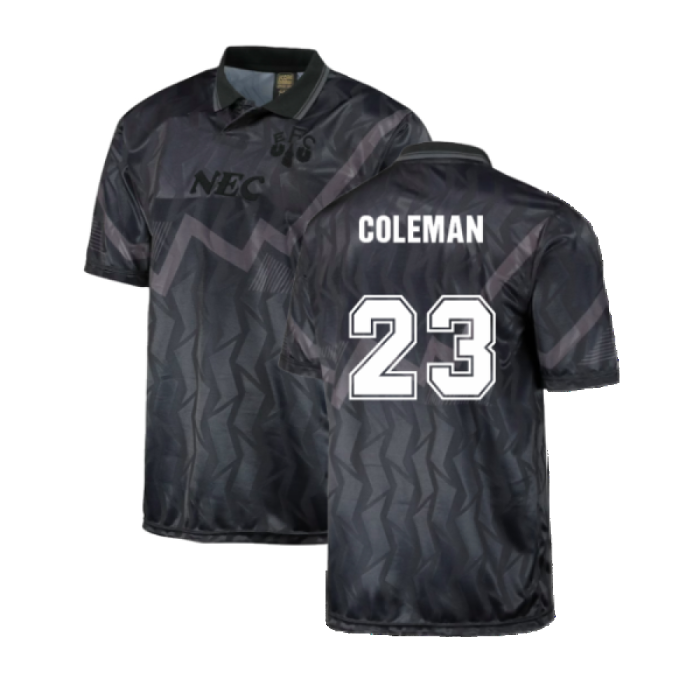 Everton 1990 Black Out Retro Football Shirt (COLEMAN 23)