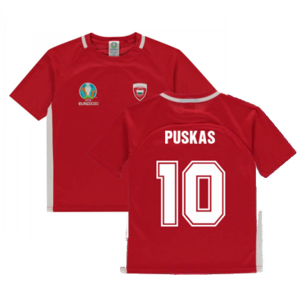 Hungary 2021 Polyester T-Shirt (Red) - Kids (PUSKAS 10)