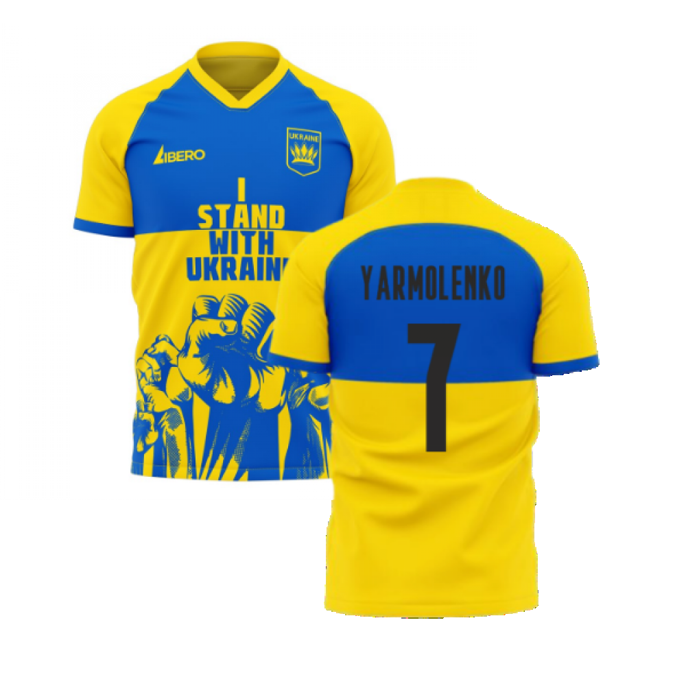 I Stand With Ukraine Concept Football Kit (Libero) (YARMOLENKO 7)