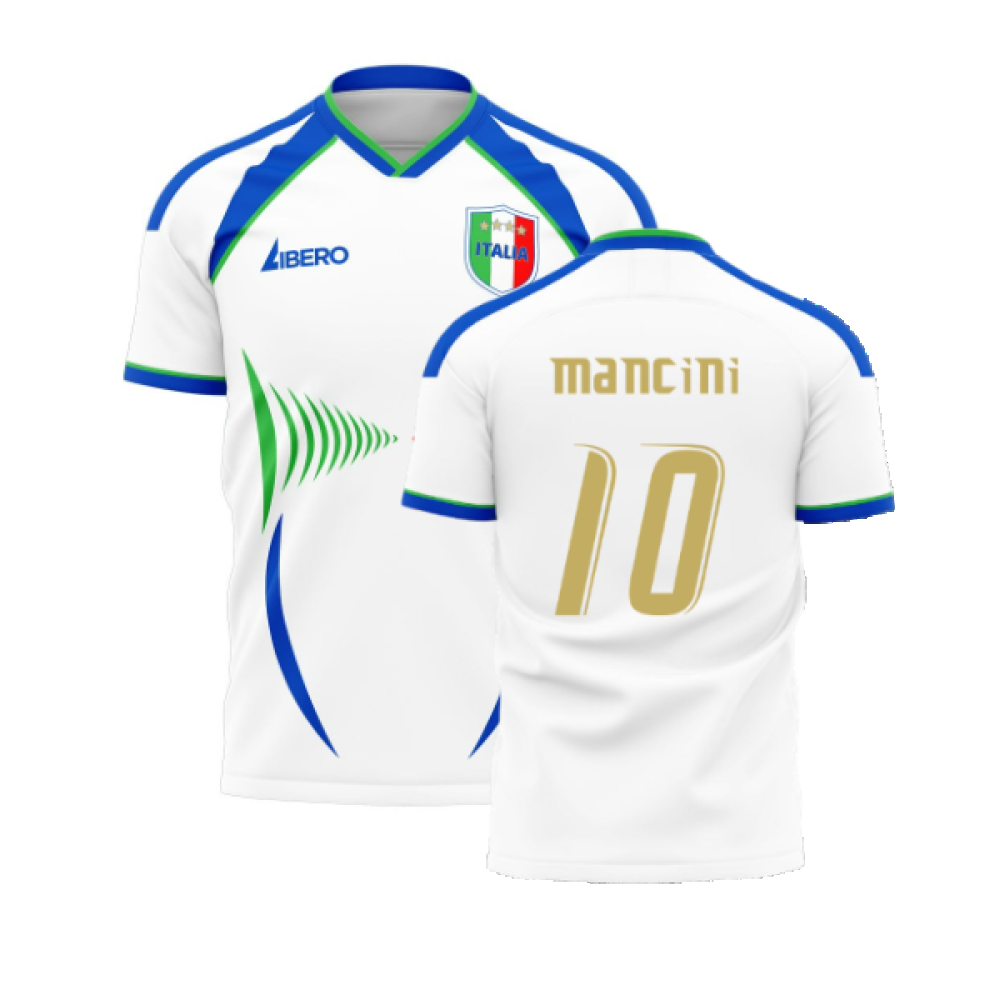 Italy 2006 Style Away Concept Shirt (Libero) (MANCINI 10)