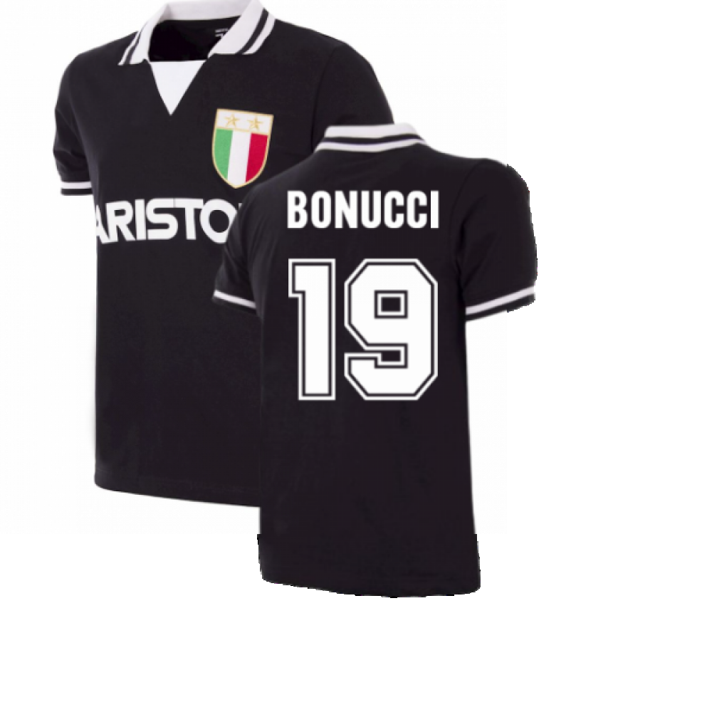 Juventus FC 1986 - 87 Away Retro Football Shirt (BONUCCI 19)