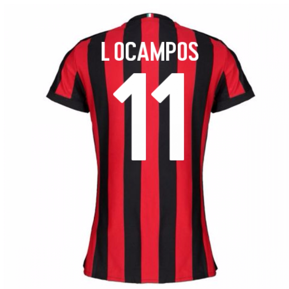 2017-2018 AC Milan Womens Home Shirt (L Ocampos 11)