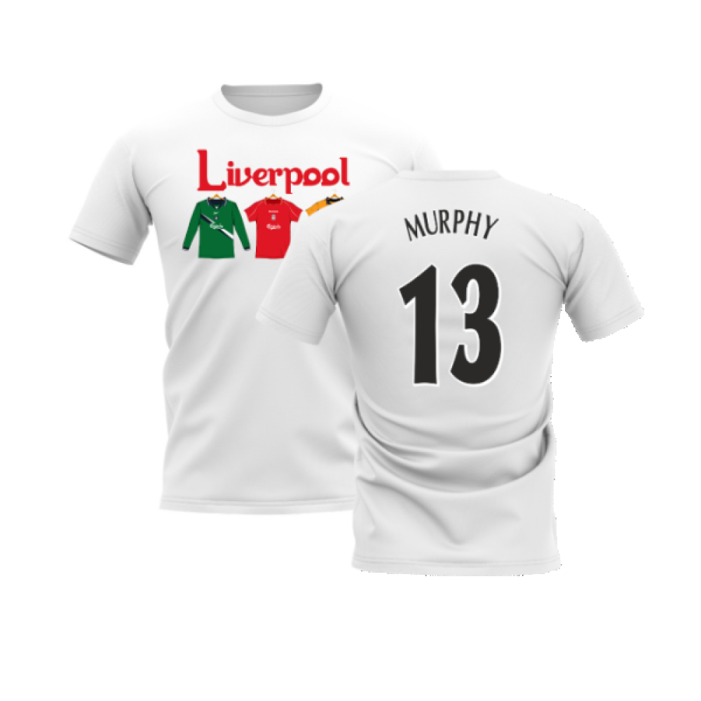 Liverpool 2000-2001 Retro Shirt T-shirt - Text (White) (Murphy 13)