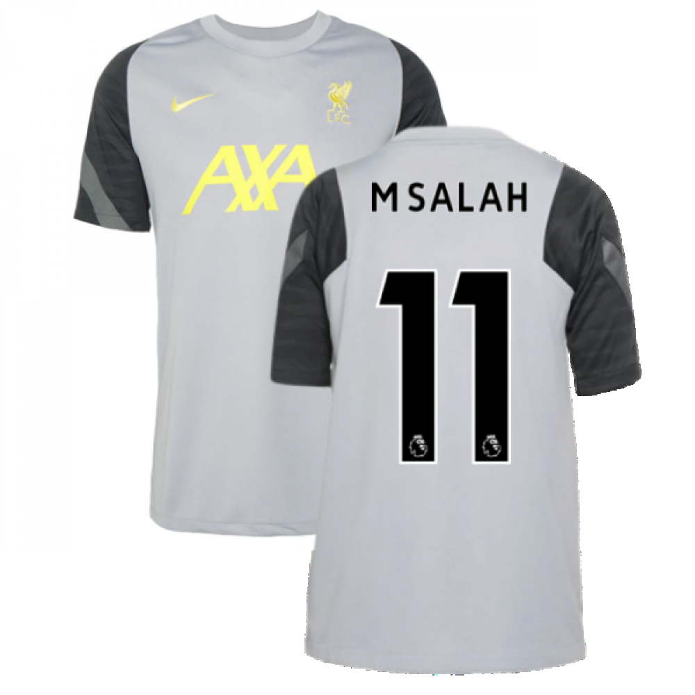 Liverpool 2021-2022 CL Training Shirt (Wolf Grey) - Kids (M.SALAH 11)