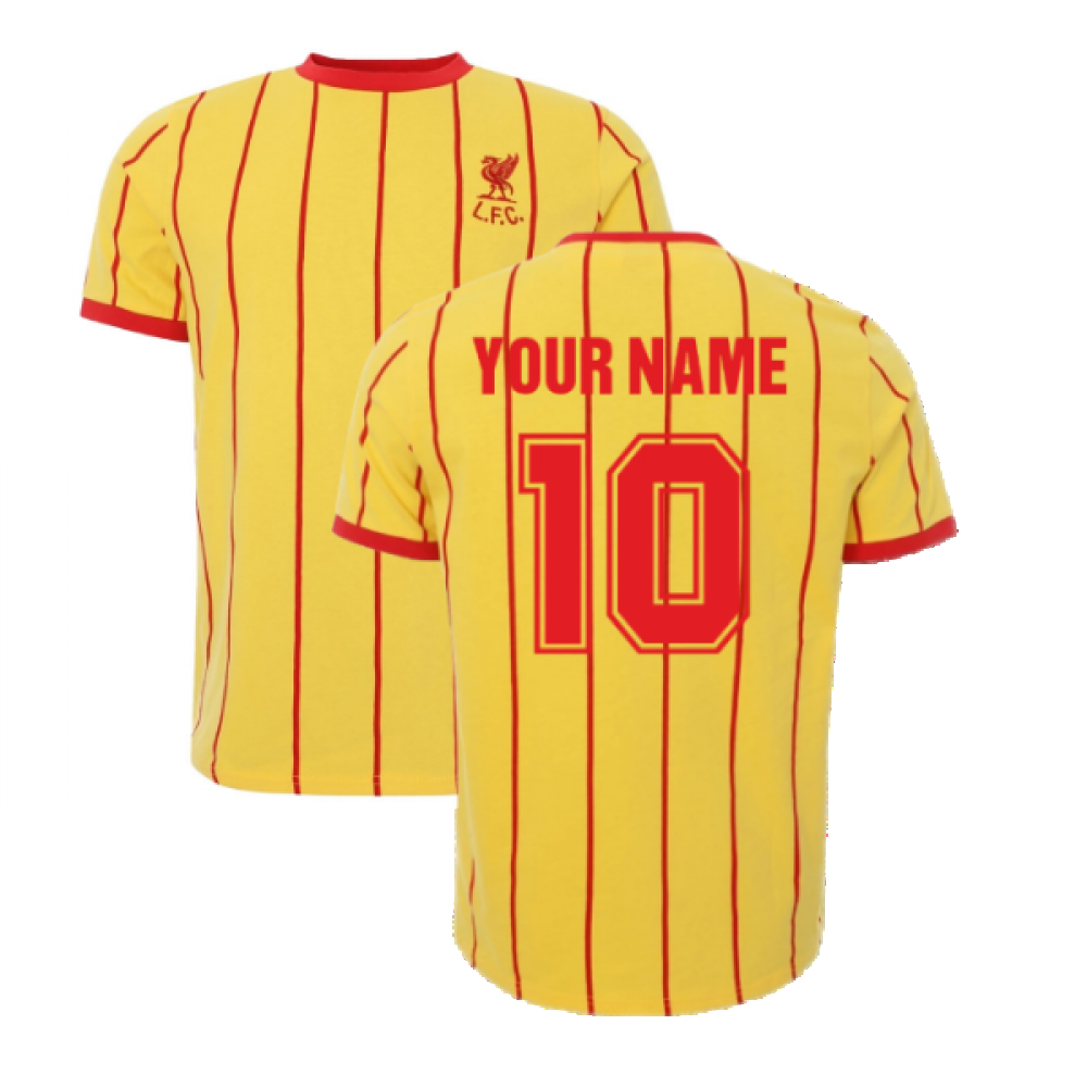 Liverpool Heritage 1982 Yellow Away Tee (Your Name)