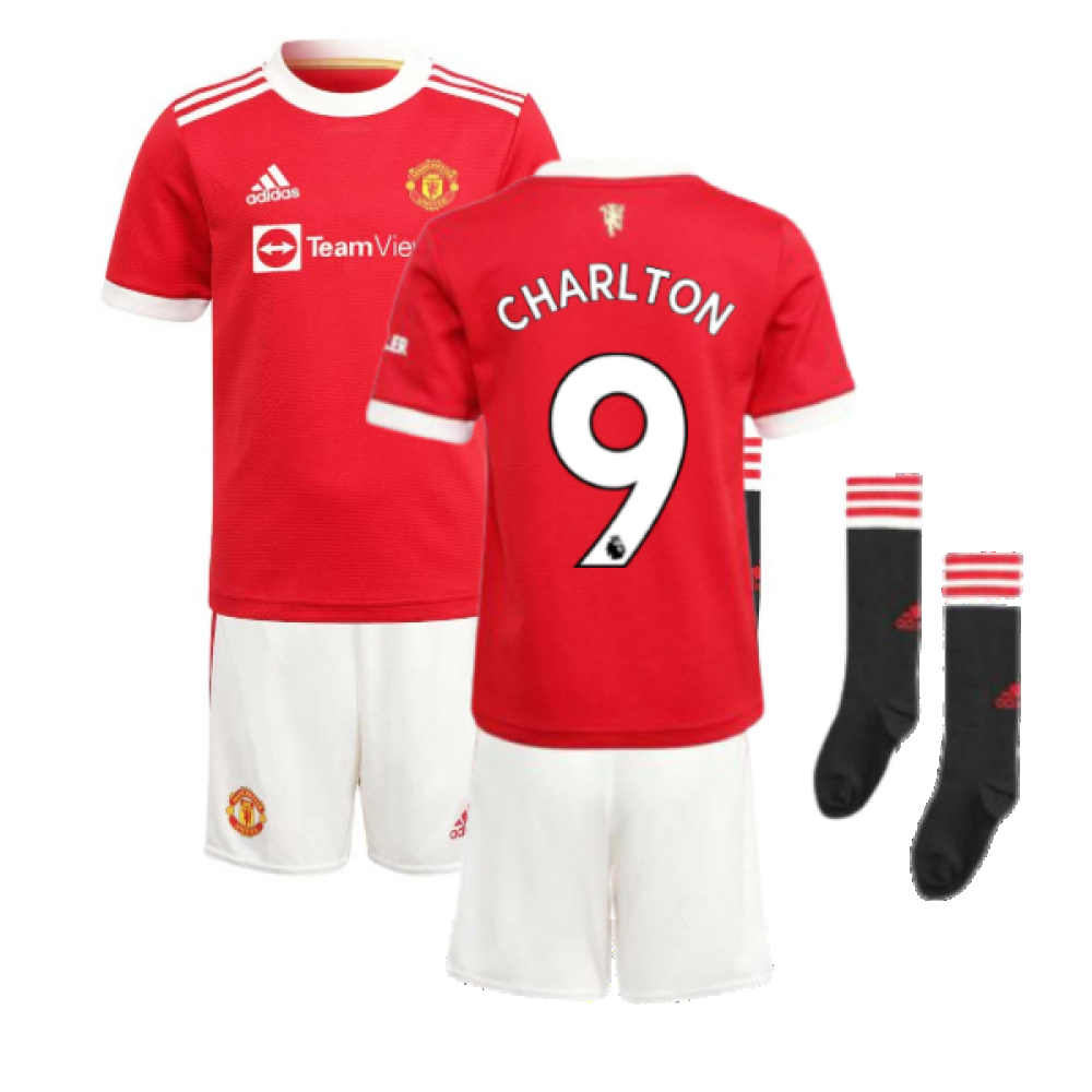 Man Utd 2021-2022 Home Mini Kit (CHARLTON 9)