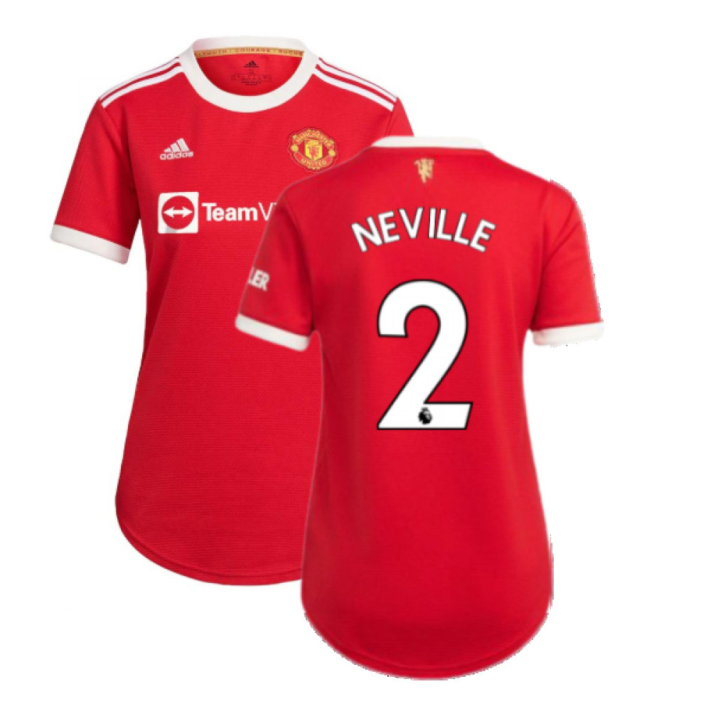 Man Utd 2021-2022 Home Shirt (Ladies) (NEVILLE 2)