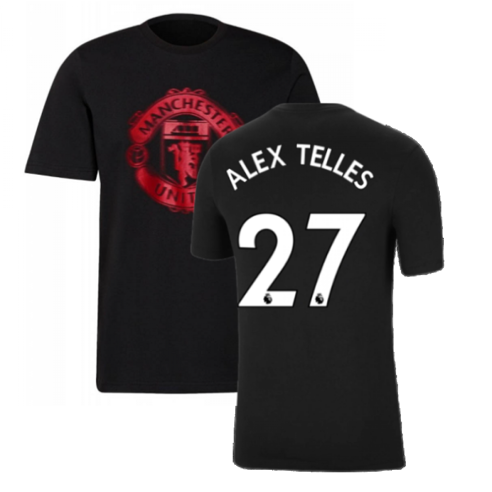 Man Utd 2021-2022 Tee (Black) (ALEX TELLES 27)