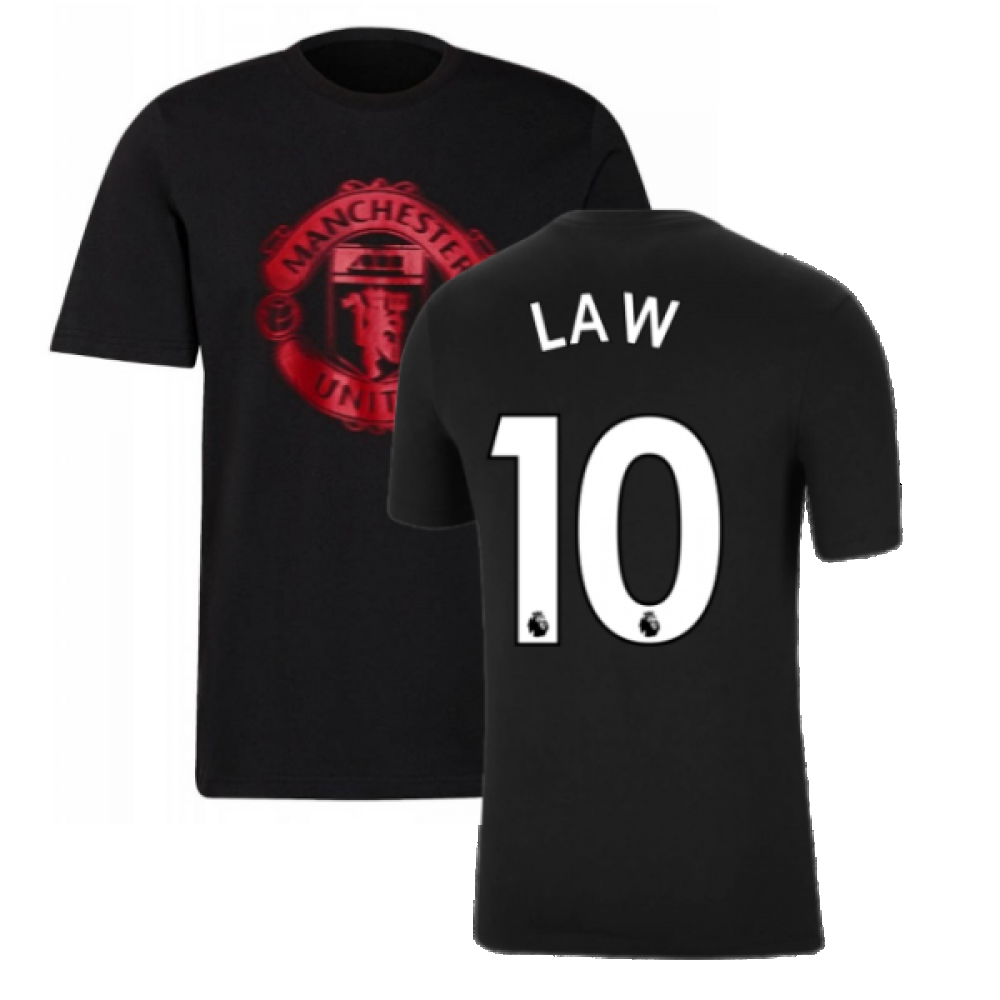 Man Utd 2021-2022 Tee (Black) (LAW 10)