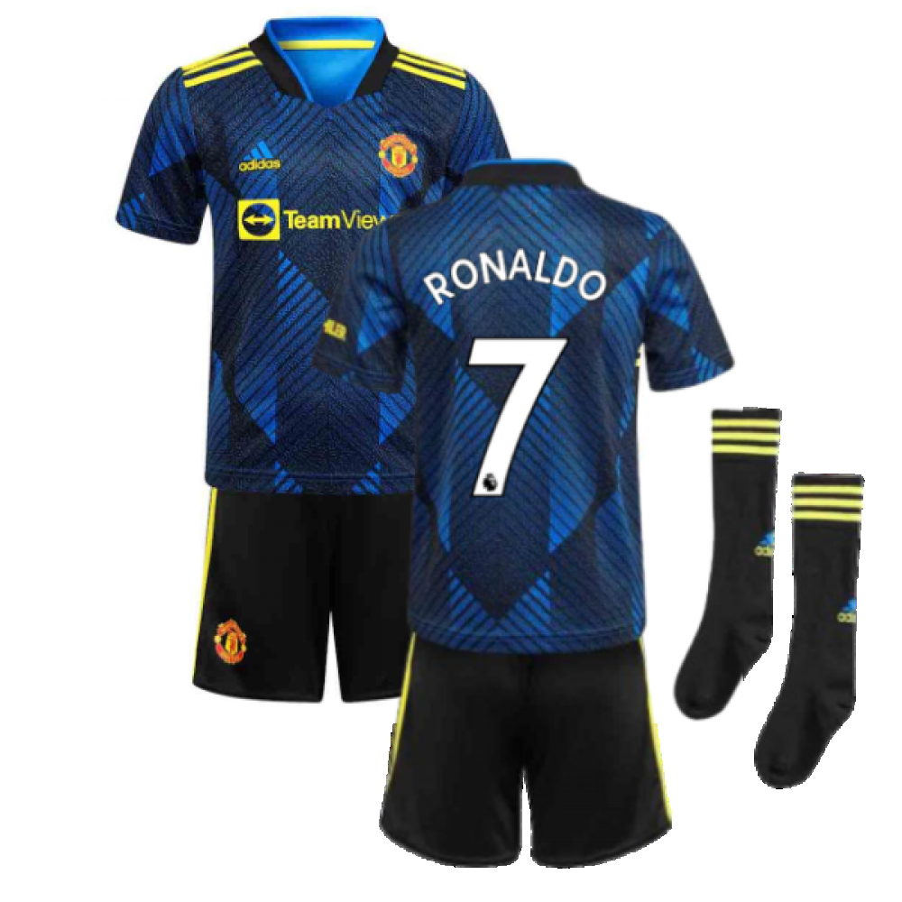 Man Utd 2021-2022 Third Mini Kit (Blue) (RONALDO 7)