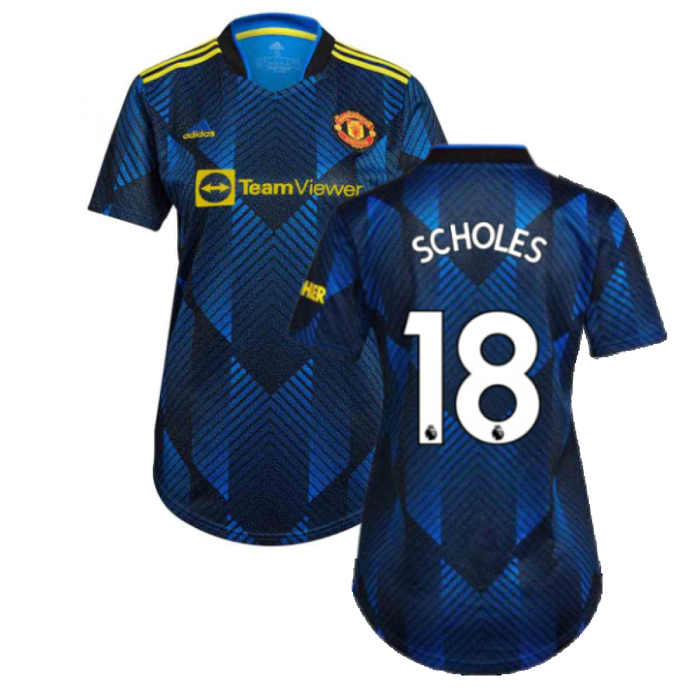 Man Utd 2021-2022 Third Shirt (Ladies) (SCHOLES 18)