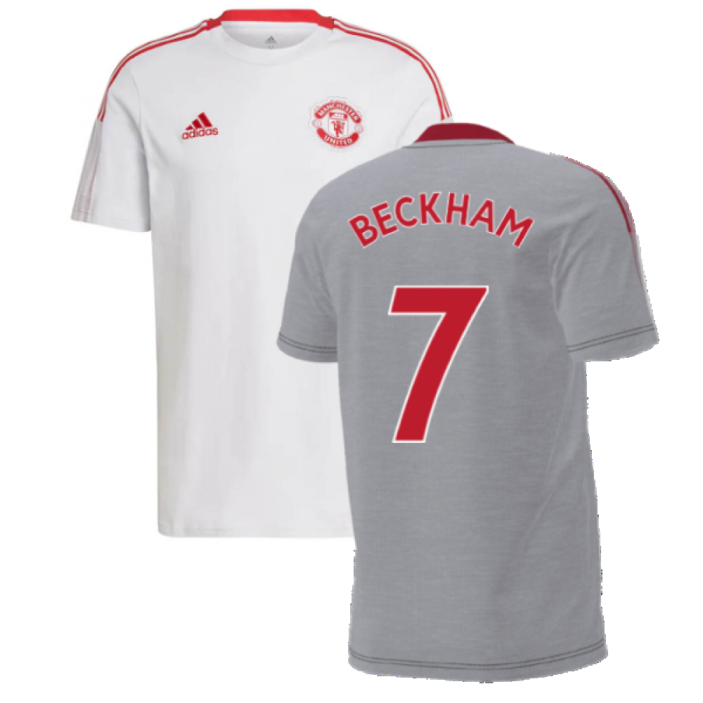 Man Utd 2021-2022 Training Tee (Grey) (BECKHAM 7)