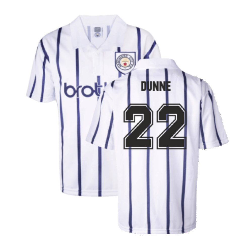 Manchester City 1993 Away Retro Football Shirt (DUNNE 22)