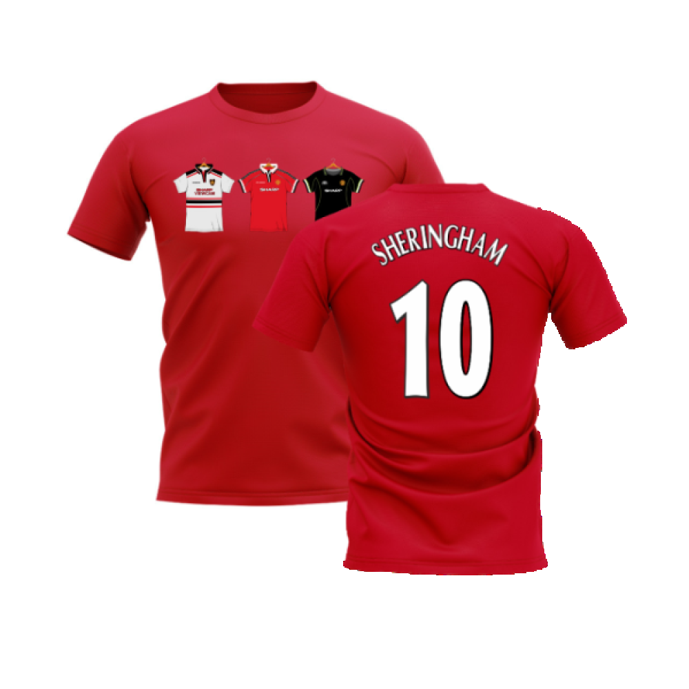 Manchester United 1998-1999 Retro Shirt T-shirt (Red) (Sheringham 10)