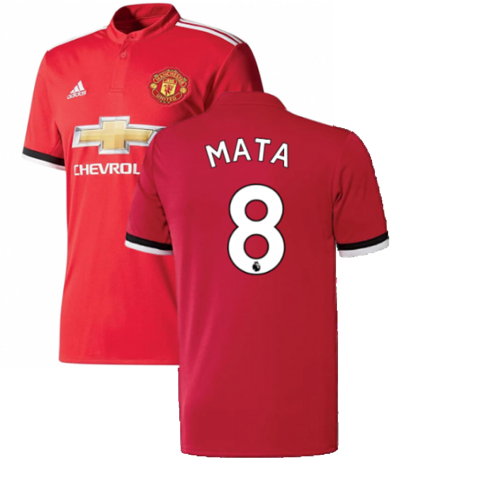 Manchester United 2017-18 Home Shirt ((Excellent) L) (Mata 8)