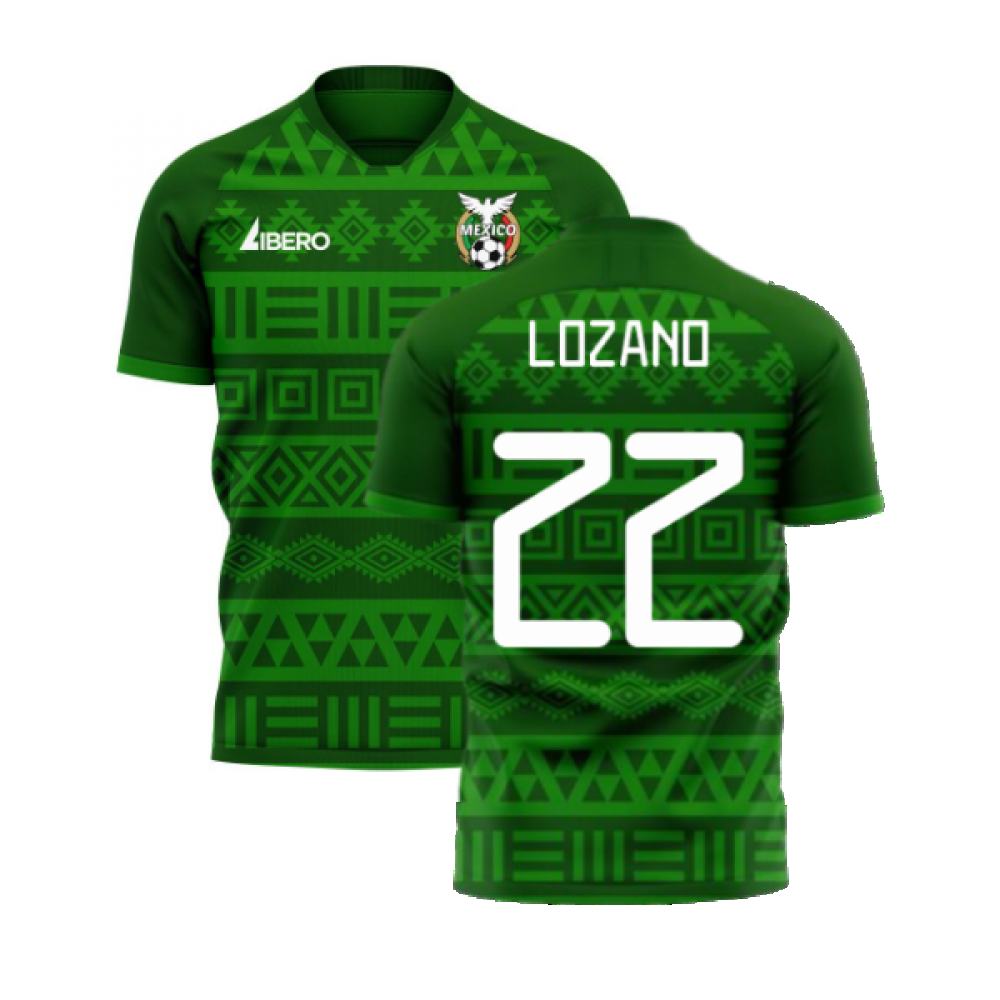 Mexico 2024-2025 Home Concept Football Kit (Libero) (LOZANO 22)