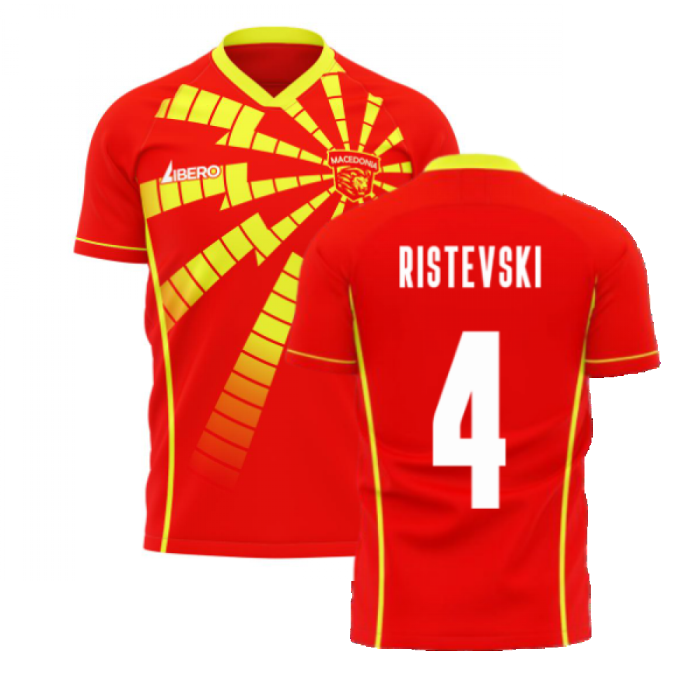  North Macedonia 2024-2025 Home Concept Shirt (Libero) (RISTEVSKI 4)