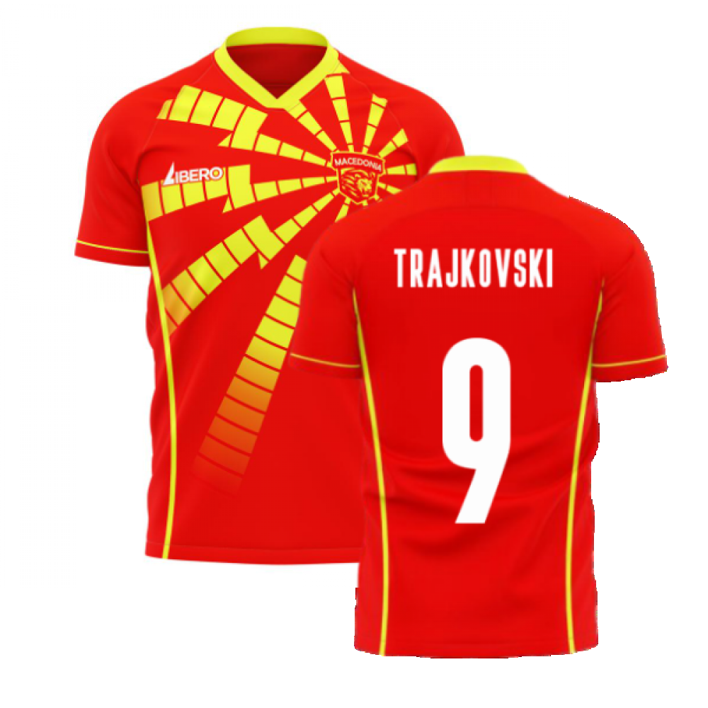  North Macedonia 2024-2025 Home Concept Shirt (Libero) (TRAJKOVSKI 9)