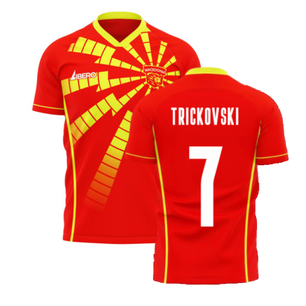  North Macedonia 2024-2025 Home Concept Shirt (Libero) (TRICKOVSKI 7)