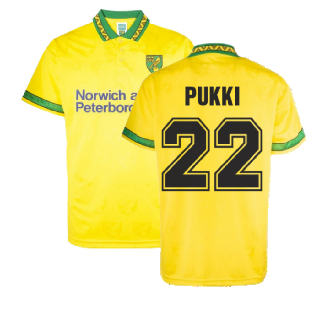 Norwich 1994 Home Retro Football Shirt (Pukki 22)