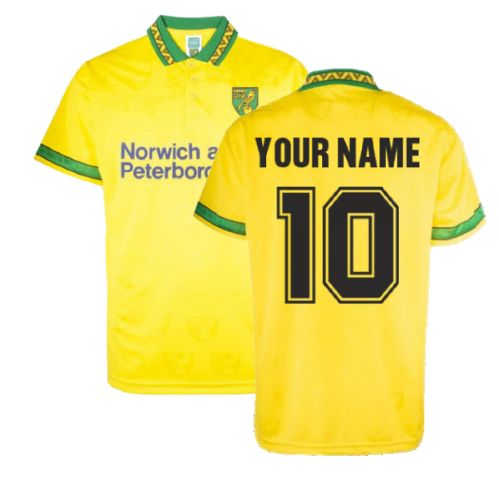 Norwich 1994 Home Retro Football Shirt (Your Name)