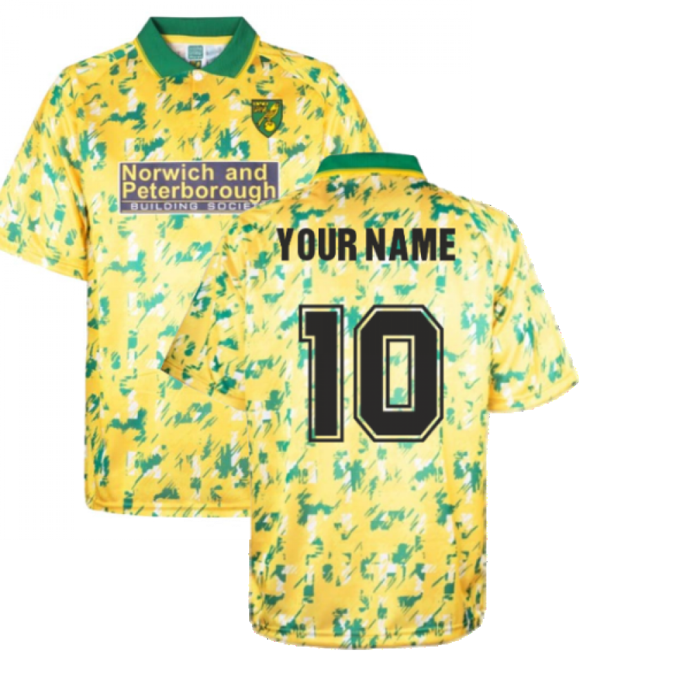 Norwich City 1993 Home Retro Shirt (Your Name)