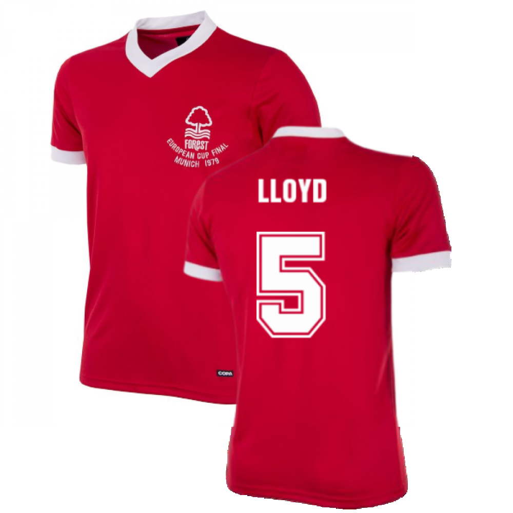 Nottingham Forest 1979 European Cup Final Retro Football Shirt (Lloyd 5)