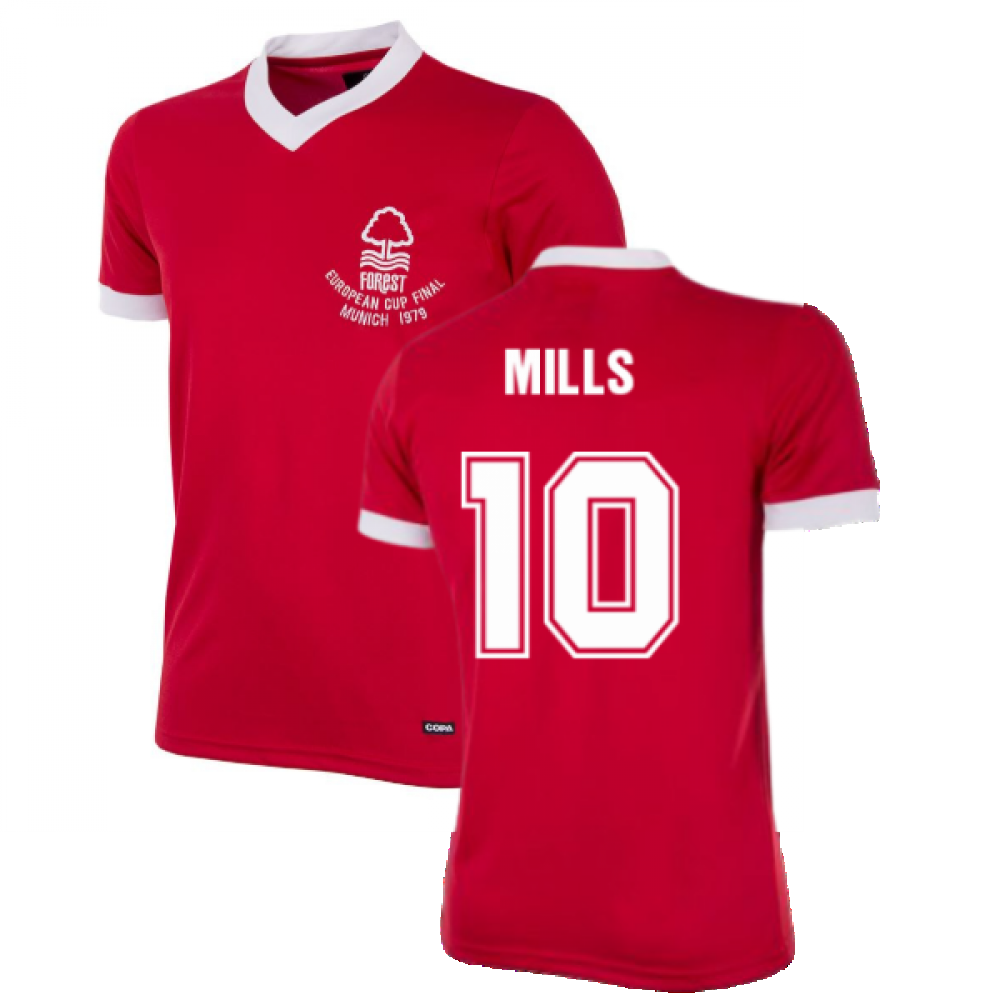 Nottingham Forest 1979 European Cup Final Retro Football Shirt (Mills 10)