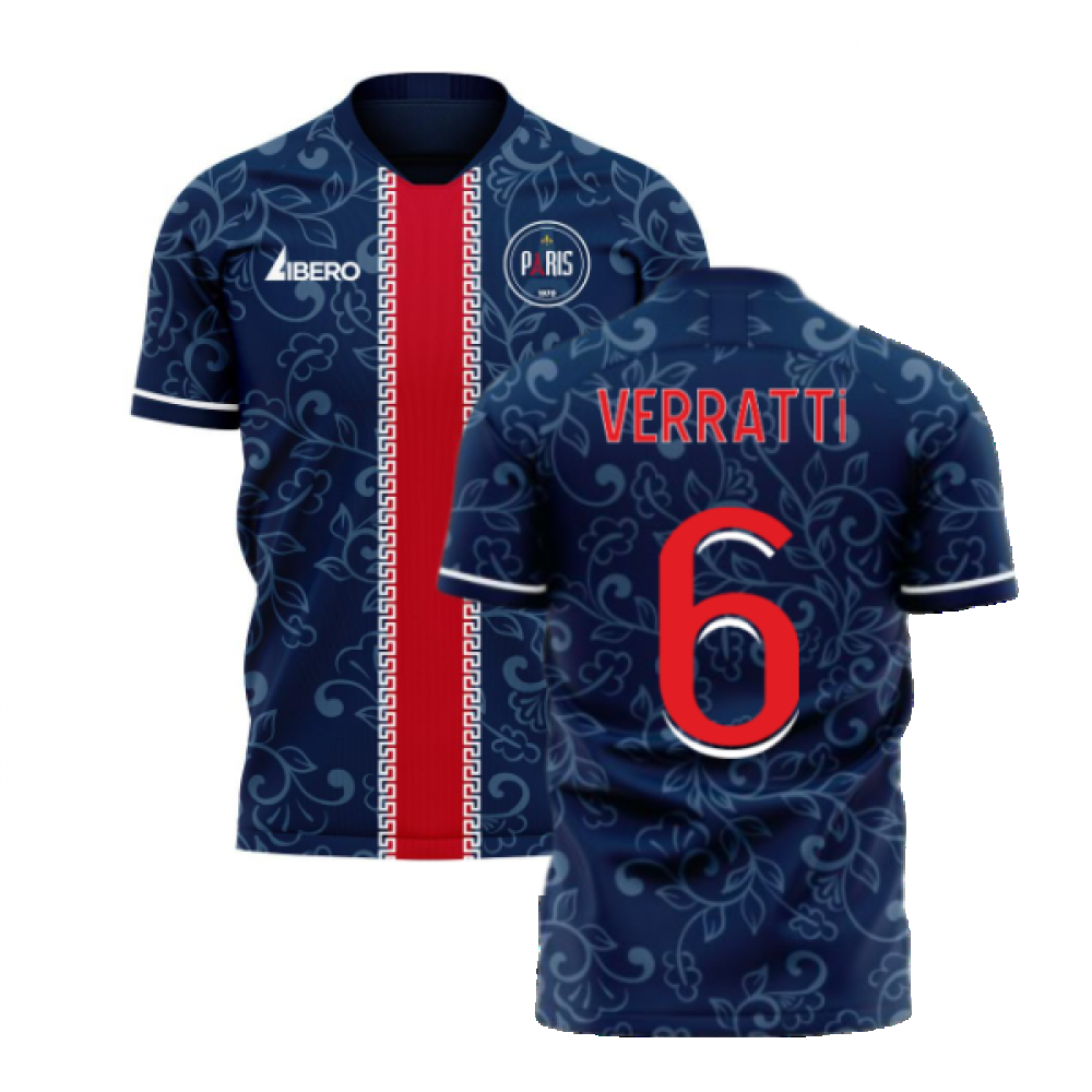 Paris 2024-2025 Home Concept Football Kit (Libero) (VERRATTI 6)