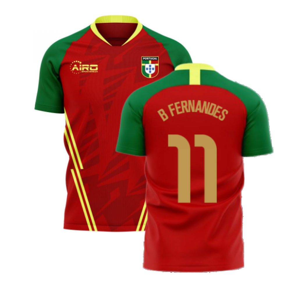 Portugal 2024-2025 Home Concept Football Kit (Airo) (B Fernandes 11)