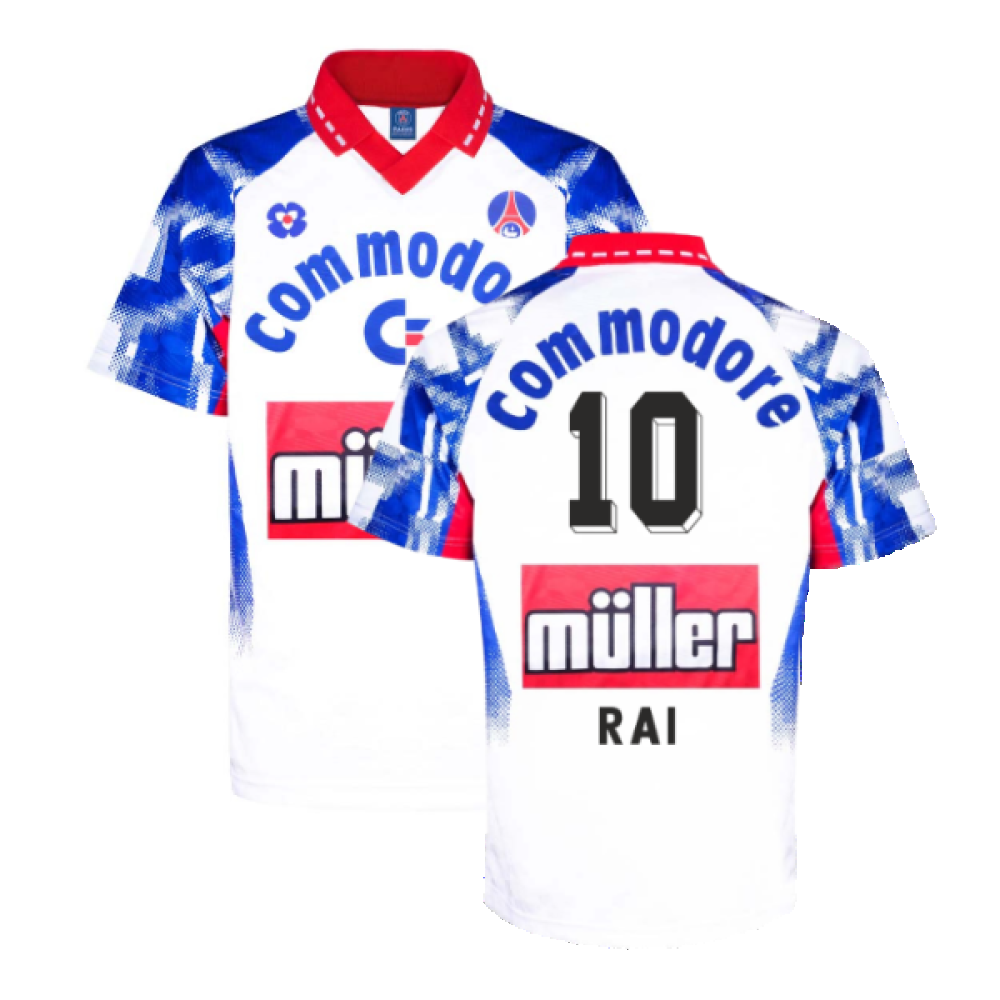 PSG 1992 Home Retro Football Shirt (Rai 10)