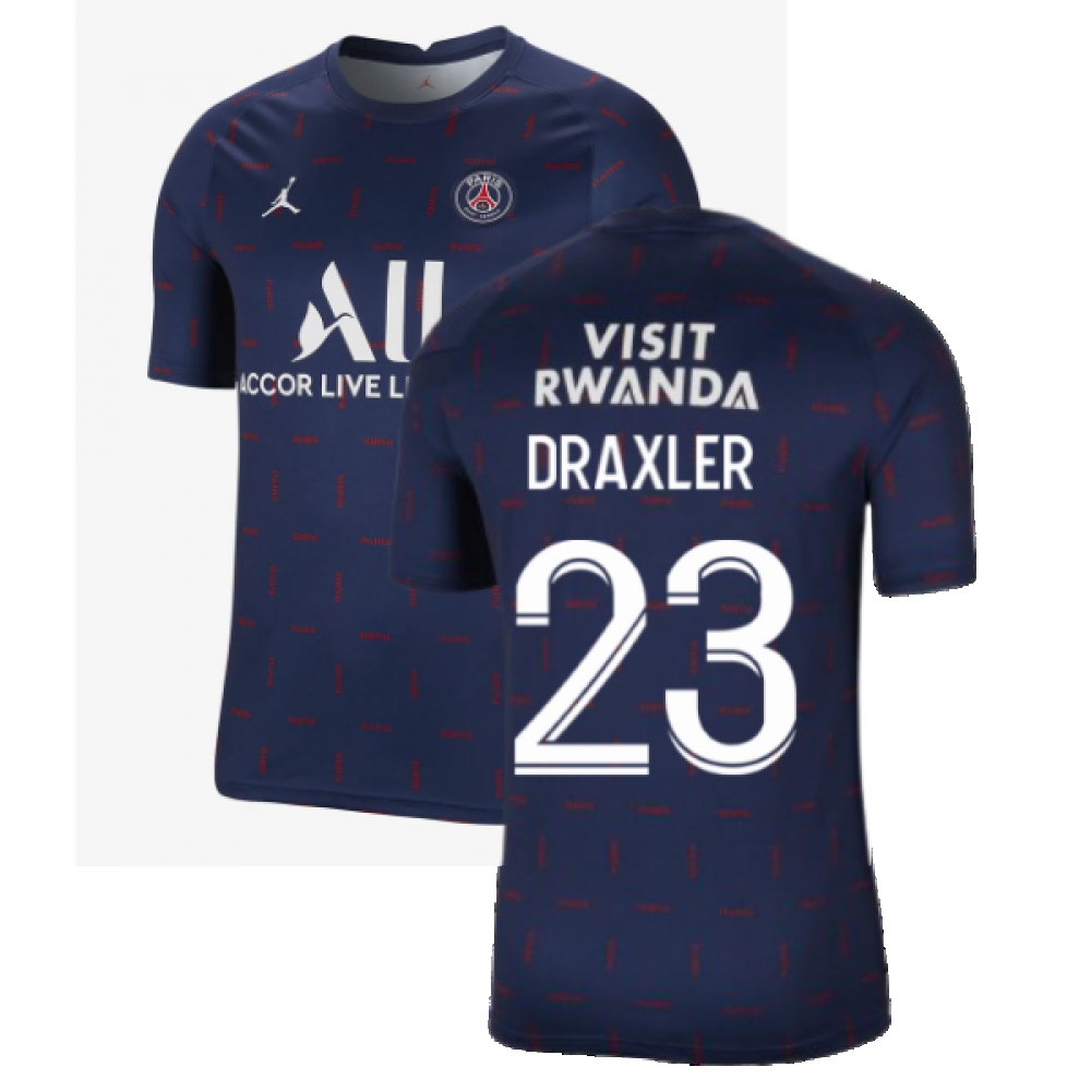 PSG 2021-2022 Pre-Match Training Shirt (Navy) (DRAXLER 23)