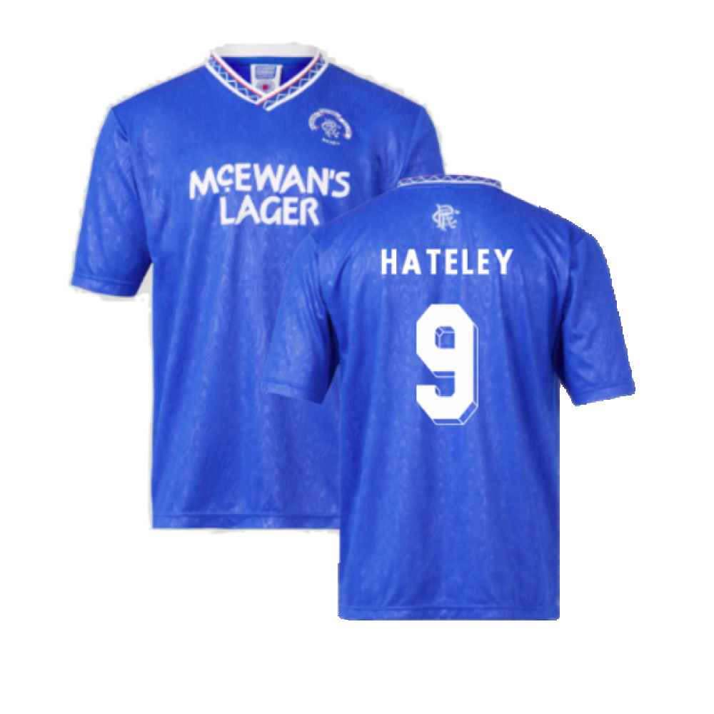 Rangers 1990 Home Retro Football Shirt (Hateley 9)