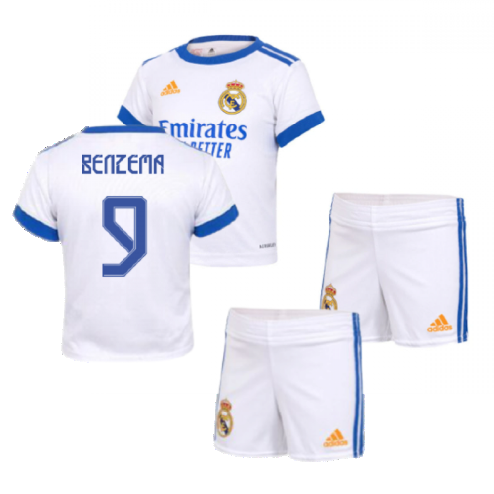 Real Madrid 2021-2022 Home Baby Kit (BENZEMA 9)