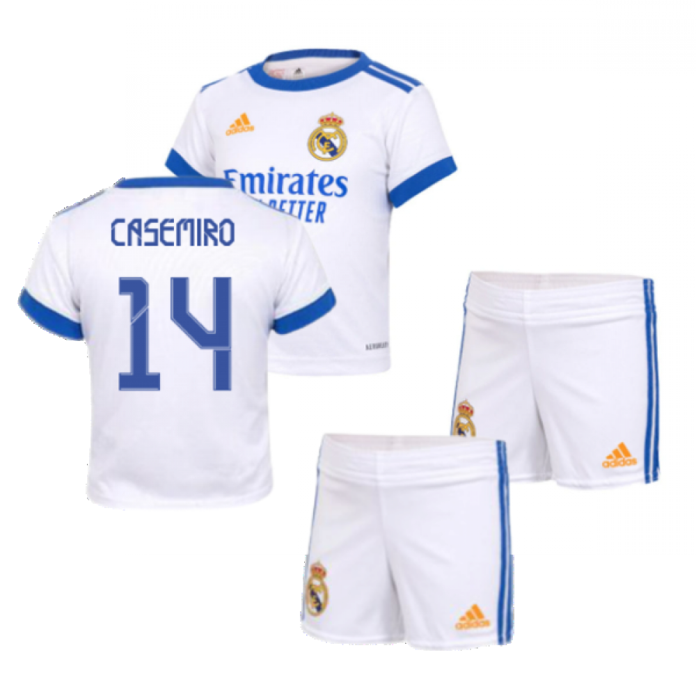 Real Madrid 2021-2022 Home Baby Kit (CASEMIRO 14)