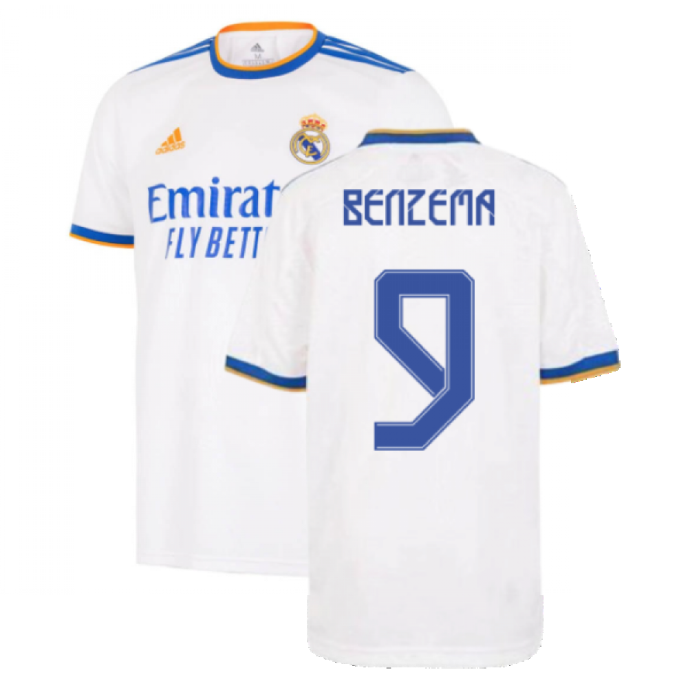 Real Madrid 2021-2022 Home Shirt (Kids) (BENZEMA 9)