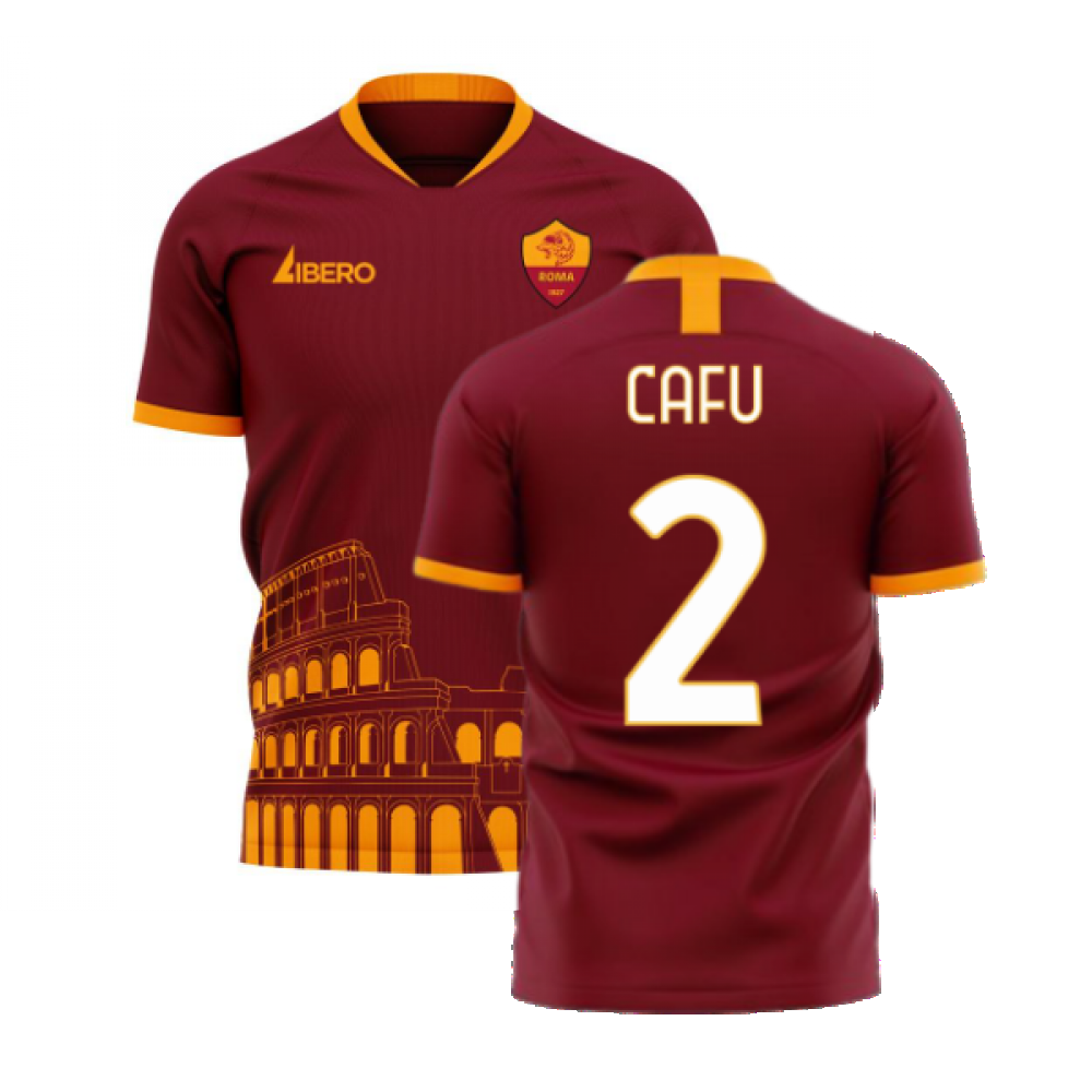 Roma 2024-2025 Home Concept Football Kit (Libero) - No Sponsor (CAFU 2)