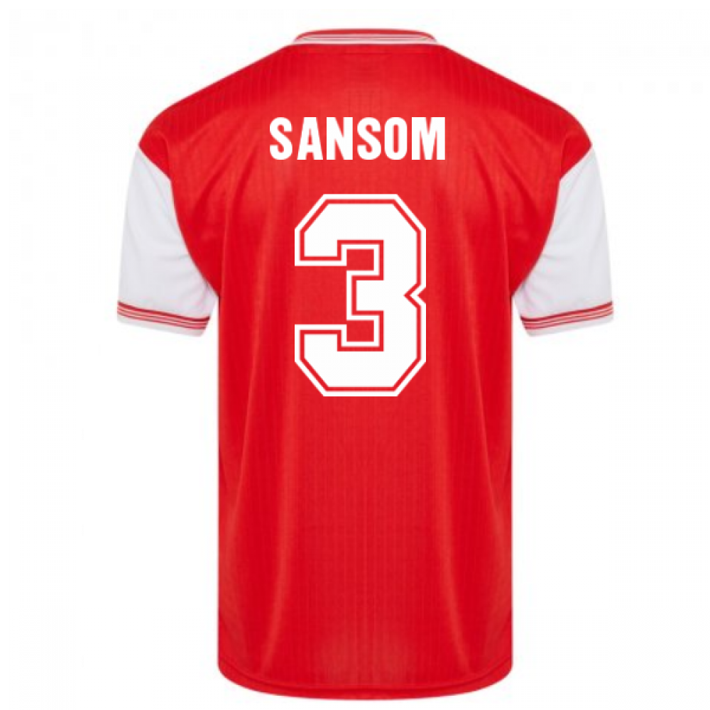 Score Draw Arsenal 1985 Centenary Retro Football Shirt (Sansom 3)