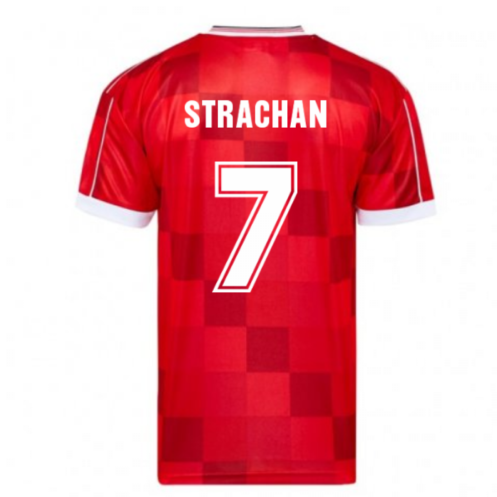 Score Draw Aberdeen 1990 Scottish Cup Final Retro Football Shirt (STRACHAN 7)