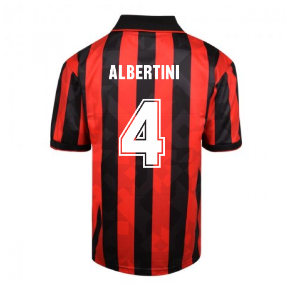 Score Draw AC Milan 1994 Retro Football Shirt (Albertini 4)