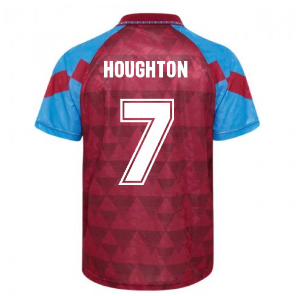 Score Draw Aston Villa 1990 Retro Football Shirt (Houghton 7)