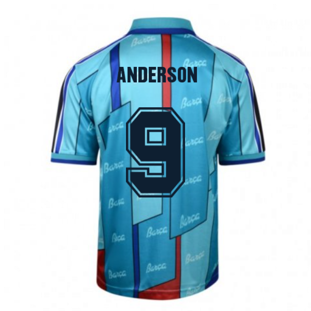 Score Draw Barcelona 1997 ECWC Final Retro Football Shirt (Anderson 9)