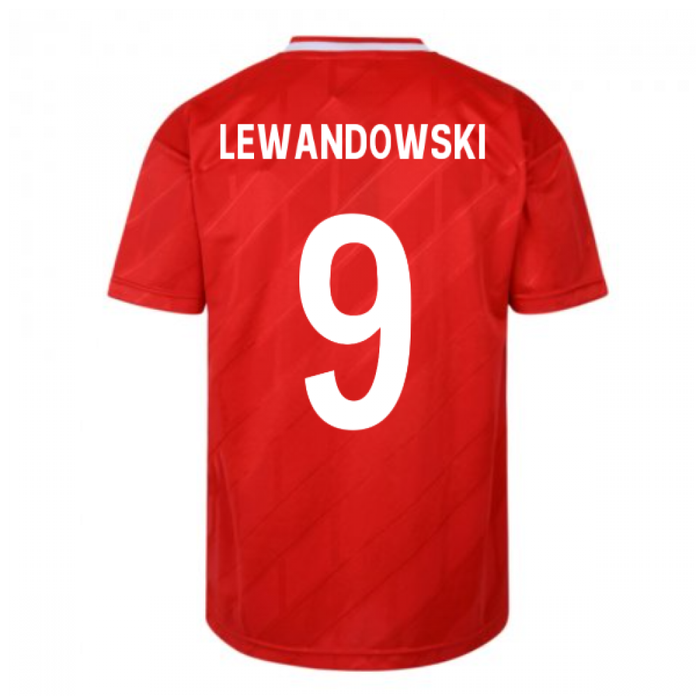 Score Draw Bayern Commodore 1984 Trikot Retro Football Shirt (Lewandowski 9)