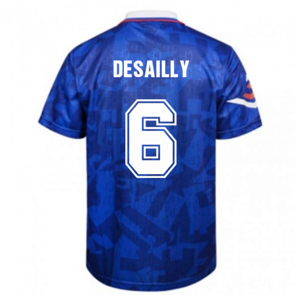 Score Draw Chelsea 1992 Retro Football Shirt (DESAILLY 6)