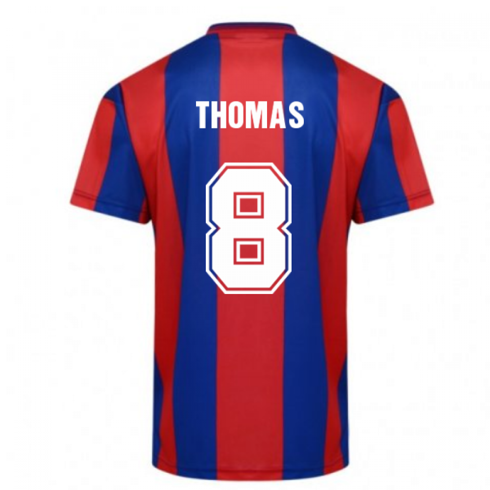 Score Draw Crystal Palace 1990 FA Cup Final Retro Football Shirt (Thomas 8)